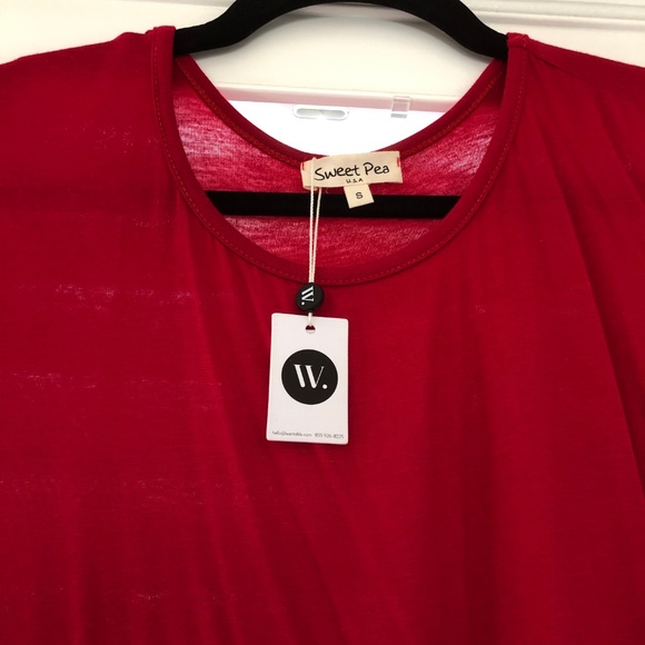 NWT Sweet Pea brand red wrap-like dress size S - Picture 2 of 2